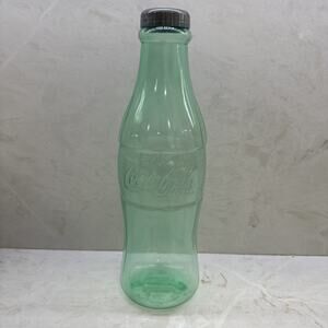 Coca-Cola Green Plastic Coke Bottle Coin Bank 12" NEW